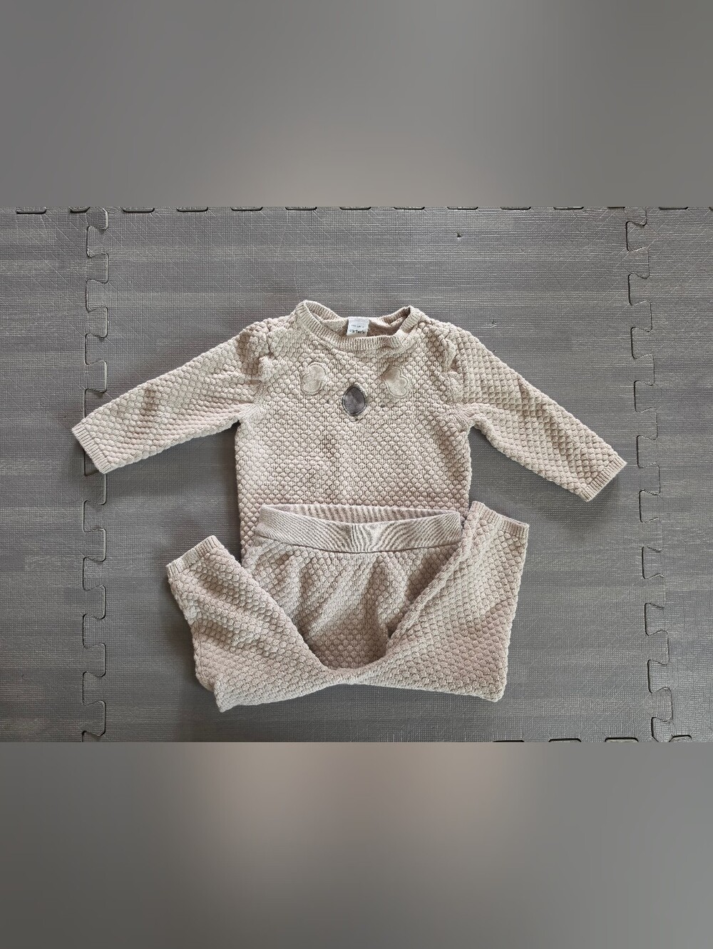Carter's 12M Beige Koala 2-Piece Knit Sweater Set